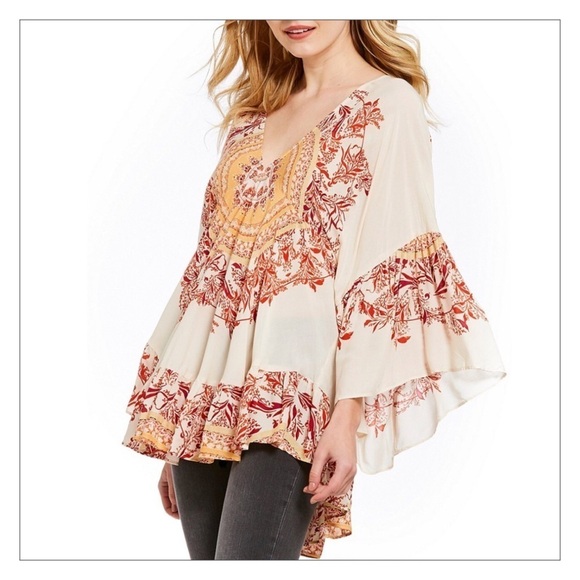 NWOT Free People Sunset Dreams Boho Tunic Blouse - Picture 3 of 8